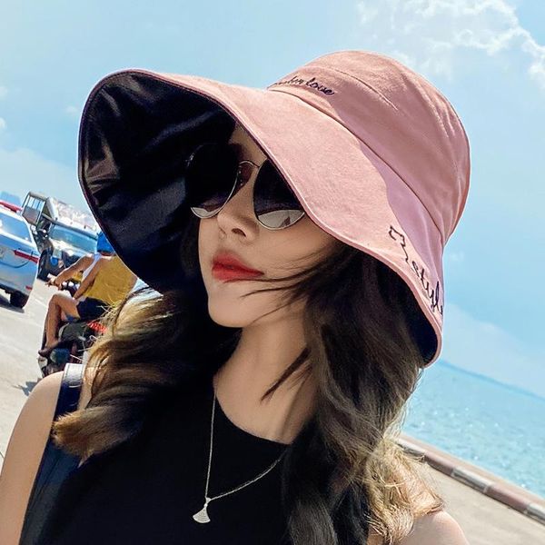wide brim hats fashion letter fisherman hat female spring and summer outdoor sunscreen sun seaside vacation beach big, Blue;gray
wide brim hats fashion letter fisherman hat female spring and summer outdoor sunscreen sun seaside vacation beach big, Blue;gray
