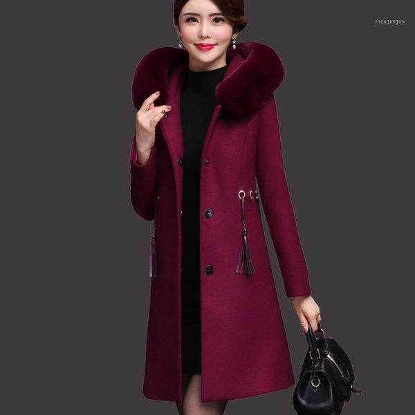 winter middle-aged women mother hooded woolen coat female casual faux big fur collar cashmere mid-long overcoats x20 women's wool & ble, Black
winter middle-aged women mother hooded woolen coat female casual faux big fur collar cashmere mid-long overcoats x20 women's wool & ble, Black
