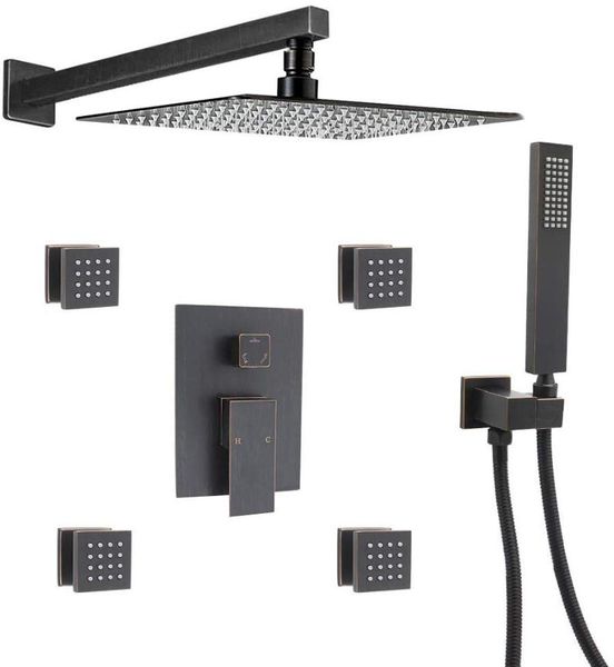 bathroom massage body spray shower system 12-inch rainfall showerhead with handheld (oil rubbed bronze) sets
bathroom massage body spray shower system 12-inch rainfall showerhead with handheld (oil rubbed bronze) sets
