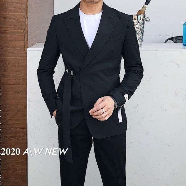 men's suits & blazers blazer 2-piece suit for men tuxedo asymmetry button belt jacket stylish stage party club, White;black
men's suits & blazers blazer 2-piece suit for men tuxedo asymmetry button belt jacket stylish stage party club, White;black