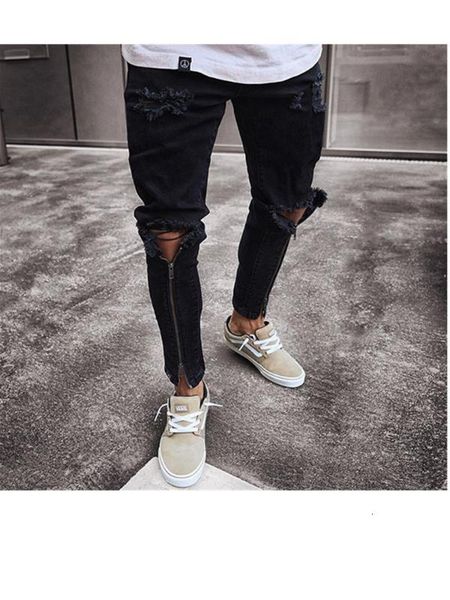 men's jeans mens cool designer brand black skinny ripped destroyed stretch slim fit hop pants with holes for men zipper ankle vt1i, Blue
men's jeans mens cool designer brand black skinny ripped destroyed stretch slim fit hop pants with holes for men zipper ankle vt1i, Blue