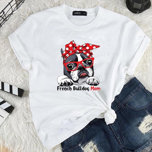 summer french bulldog mom print womens t shirt simple casual fun for lady yong girl tees, White
summer french bulldog mom print womens t shirt simple casual fun for lady yong girl tees, White