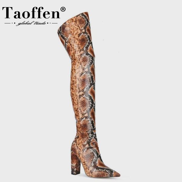 boots taoffen 2022 women shoes over the knee chunky high heels mixed color snakeskin ladies winter footwear size 35-43, Black
boots taoffen 2022 women shoes over the knee chunky high heels mixed color snakeskin ladies winter footwear size 35-43, Black