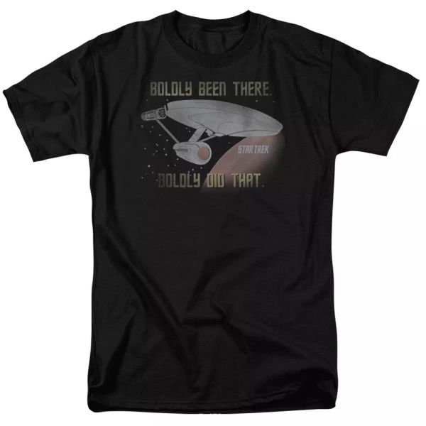 star trek boldly did that tv show t-shirt sizes s-3x new, White;black