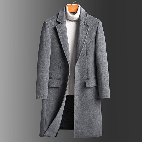 autumn winter british tweed men's medium and long cotton windbreaker over knee cashmere wool coat, Tan;black
autumn winter british tweed men's medium and long cotton windbreaker over knee cashmere wool coat, Tan;black