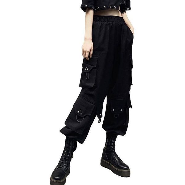 women's pants & capris black cargo women slim funny ladies military trousers solid elastic waist fashion casual punk hip hop pant femal, Black;white
women's pants & capris black cargo women slim funny ladies military trousers solid elastic waist fashion casual punk hip hop pant femal, Black;white