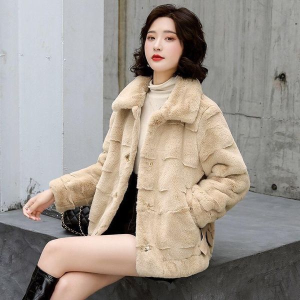 women's fur & faux winter female thicken warm coat women casual fashion mink turn-down collar overcoat fluffy cozy loose outerwear z582, Black
women's fur & faux winter female thicken warm coat women casual fashion mink turn-down collar overcoat fluffy cozy loose outerwear z582, Black