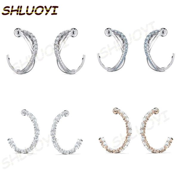 stud shluoyi fashion jewelry swa exquisite simple c crystal pierced charm female earrings, Golden;silver
stud shluoyi fashion jewelry swa exquisite simple c crystal pierced charm female earrings, Golden;silver