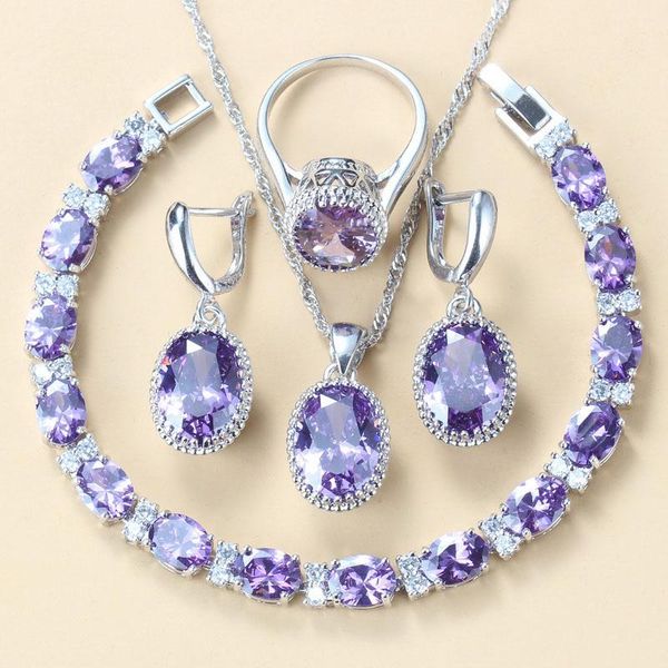 wedding jewelry sets bridal costume purple crystal cz silver 925 women four-suits dangle/earring/bracelet and ring, Slivery;golden
wedding jewelry sets bridal costume purple crystal cz silver 925 women four-suits dangle/earring/bracelet and ring, Slivery;golden