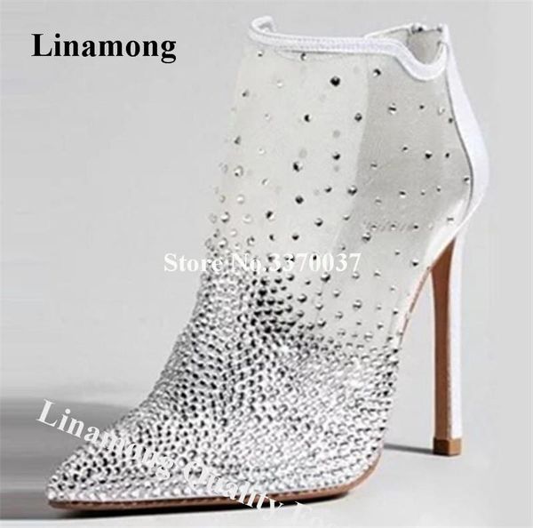 boots linamong bling elegant pointed toe mesh stiletto heel short lace crystal white ankle booties wedding dress heels, Black
boots linamong bling elegant pointed toe mesh stiletto heel short lace crystal white ankle booties wedding dress heels, Black