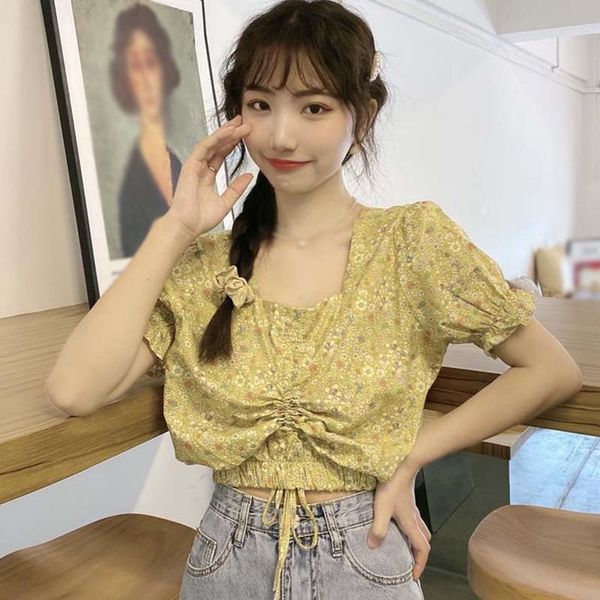 women floral print square collar blouse fashion puff sleeve shirts summer casual shirt women's blouses &, White
women floral print square collar blouse fashion puff sleeve shirts summer casual shirt women's blouses &, White
