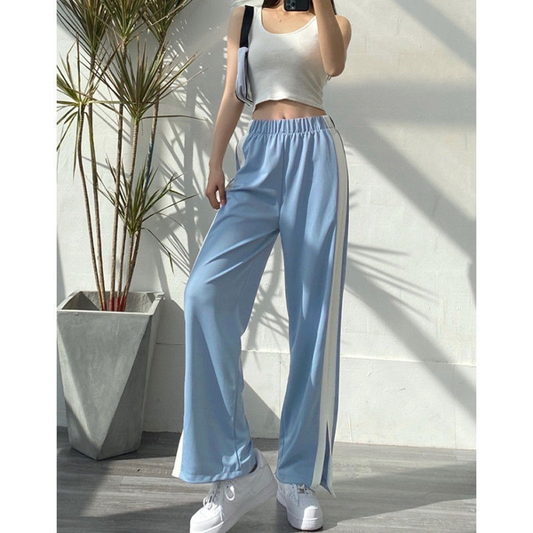 plus size wide leg pant women 2021 fashion korean style trousers streetwear high waist splice black women clothing, Black;white
plus size wide leg pant women 2021 fashion korean style trousers streetwear high waist splice black women clothing, Black;white