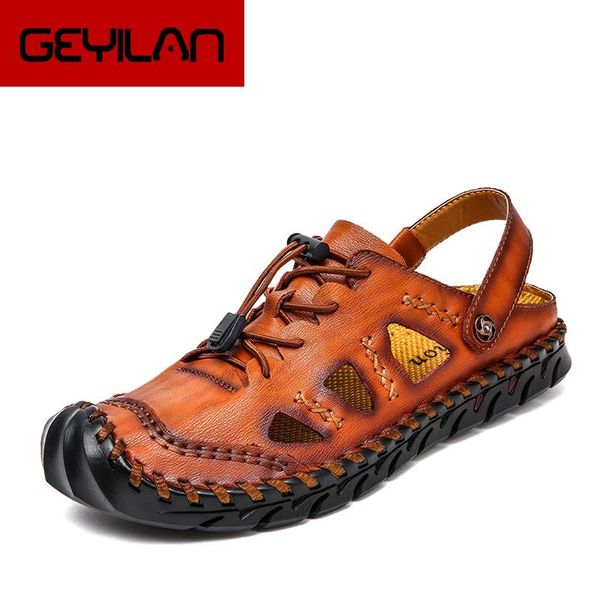 sandals men outside man beach male casual non-slip genuine leather large size leisure summer shoes 290, Black
sandals men outside man beach male casual non-slip genuine leather large size leisure summer shoes 290, Black
