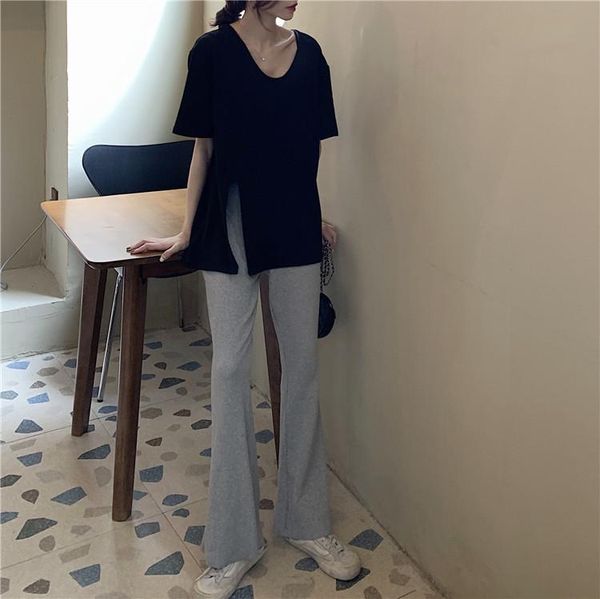 women's pants & capris 3211 women fashion temperament casual simple gray, Black;white
women's pants & capris 3211 women fashion temperament casual simple gray, Black;white
