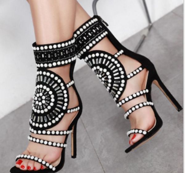 high heel sandals ethnic open toe rhinestone design crystal ankle wrap diamond gladiator women black size 35-42 shoes
high heel sandals ethnic open toe rhinestone design crystal ankle wrap diamond gladiator women black size 35-42 shoes