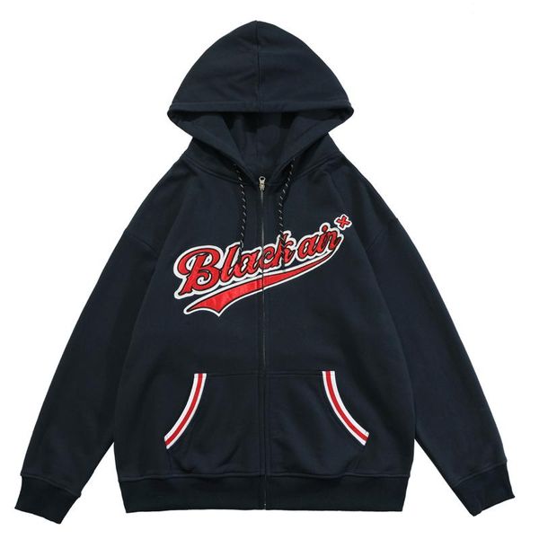 men's hoodies & sweatshirts hip hop streetwear harajuku men zipper hoodie hooded jacket embroidery letters loose, Black
men's hoodies & sweatshirts hip hop streetwear harajuku men zipper hoodie hooded jacket embroidery letters loose, Black