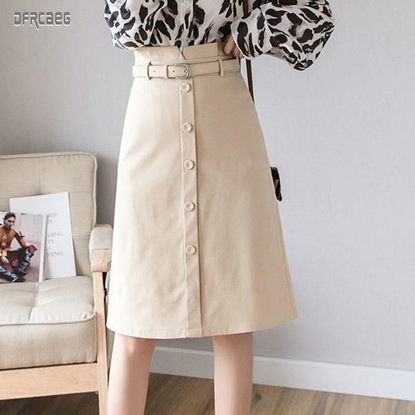 skirts 2021 summer high waist women mid skirt with belt solid a-line office lady beige korean style single breasted, Black
skirts 2021 summer high waist women mid skirt with belt solid a-line office lady beige korean style single breasted, Black