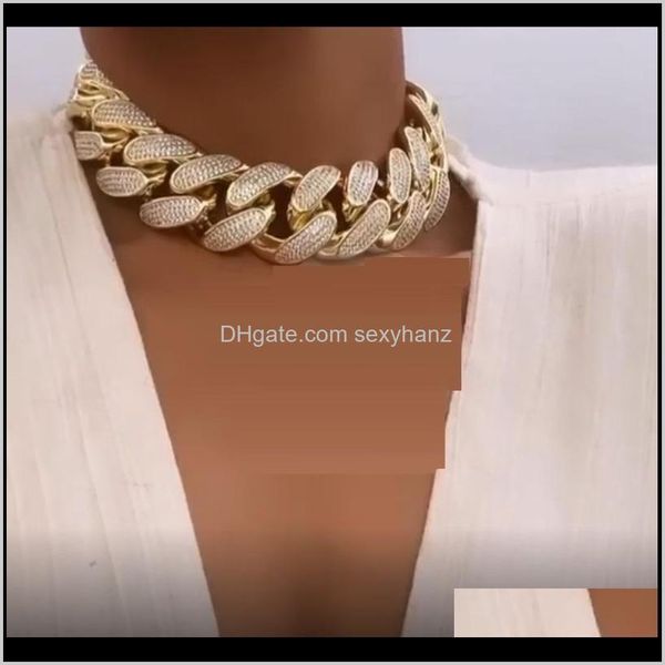 chokers necklaces & pendants jewelry drop delivery 2021 30mm big heavy chunky choker necklace micro pave 5a cz link chain iced out bling hip, Golden;silver
chokers necklaces & pendants jewelry drop delivery 2021 30mm big heavy chunky choker necklace micro pave 5a cz link chain iced out bling hip, Golden;silver