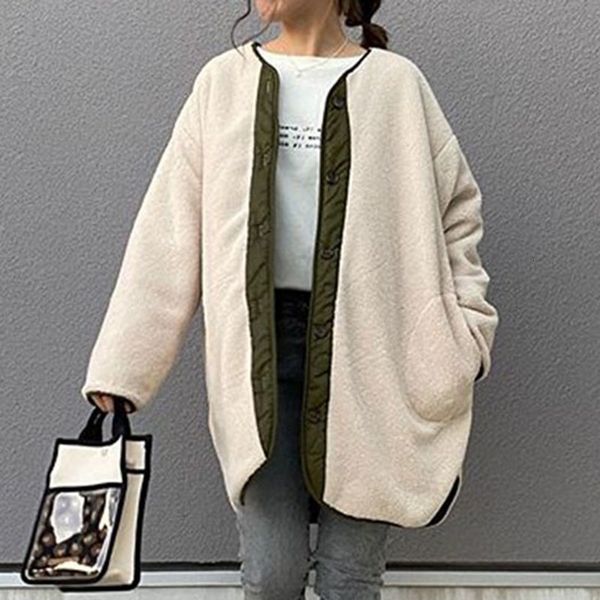 women's jackets reversible female long wool jacket, casual green jacket of medium length cushioned for autumn and winter ld4u, Black;brown
women's jackets reversible female long wool jacket, casual green jacket of medium length cushioned for autumn and winter ld4u, Black;brown