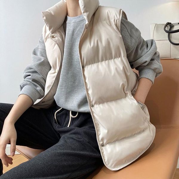 women's vests 2021 down cotton vest jackets women short autumn winter casual loose outerwear sleeveless warm bread service waistcoat, Black;white
women's vests 2021 down cotton vest jackets women short autumn winter casual loose outerwear sleeveless warm bread service waistcoat, Black;white