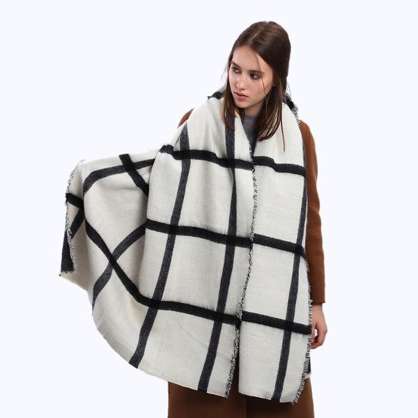 scarves luxury winter scarf latest autumn and thickened plaid women's cashmere shawl couple warm, Blue;gray
scarves luxury winter scarf latest autumn and thickened plaid women's cashmere shawl couple warm, Blue;gray