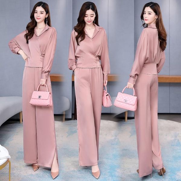women's tracksuits women 2 pieces sets 2021 spring solid long sleev shirt blouse+long wide leg pants trousers lady loose two piece sui, Gray
women's tracksuits women 2 pieces sets 2021 spring solid long sleev shirt blouse+long wide leg pants trousers lady loose two piece sui, Gray