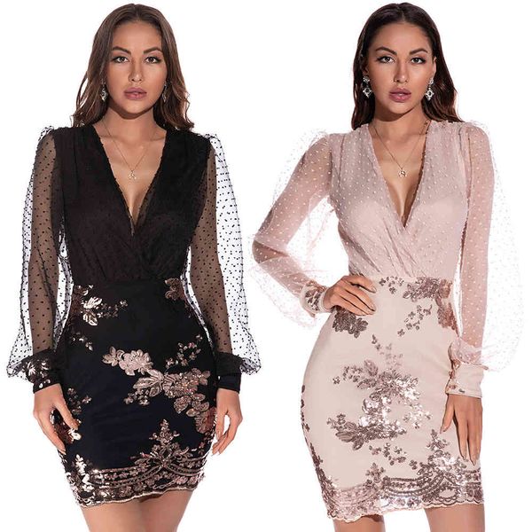 fashion dress 2021 sequin mesh long sleeve open back v-neck evening skirt, Black;pink
fashion dress 2021 sequin mesh long sleeve open back v-neck evening skirt, Black;pink
