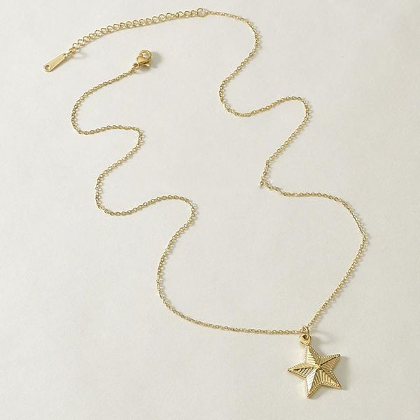 chains simple fashion three-dimensional five-pointed star pendant necklace female stainless steel personality all-match sweater chain, Silver
chains simple fashion three-dimensional five-pointed star pendant necklace female stainless steel personality all-match sweater chain, Silver