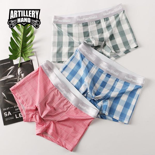 underpants 2021 summer men's ice silk check boxer shorts breathable large size loose thin pants, Black;white
underpants 2021 summer men's ice silk check boxer shorts breathable large size loose thin pants, Black;white