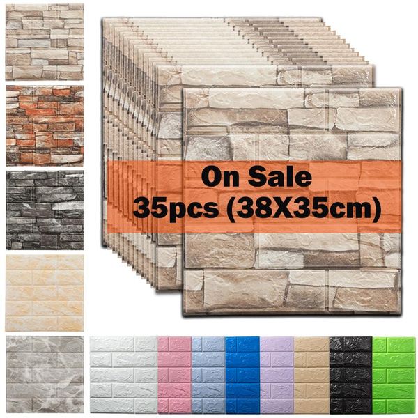 wall stickers 30/35pcs decoractive 3d self adhesive foam panels home decor living room house decoration bathroom brick sticker
wall stickers 30/35pcs decoractive 3d self adhesive foam panels home decor living room house decoration bathroom brick sticker