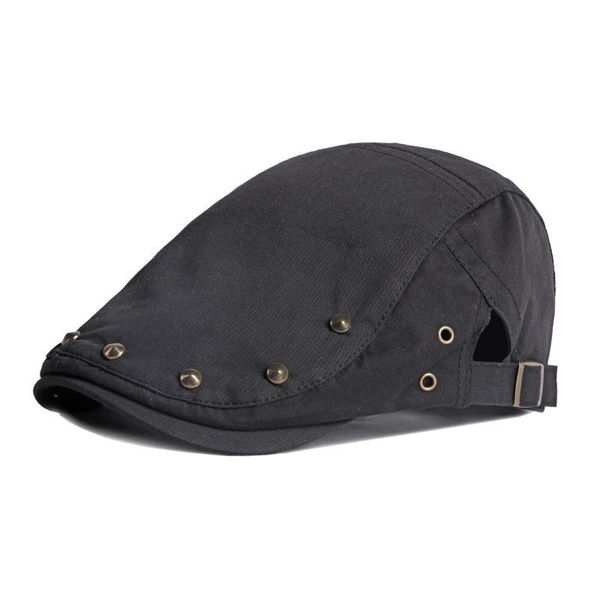 berets casual cotton rivet beret hats for men spring summer herringbone sboy cap solid flat peaked women duckbill painter, Blue;gray
berets casual cotton rivet beret hats for men spring summer herringbone sboy cap solid flat peaked women duckbill painter, Blue;gray