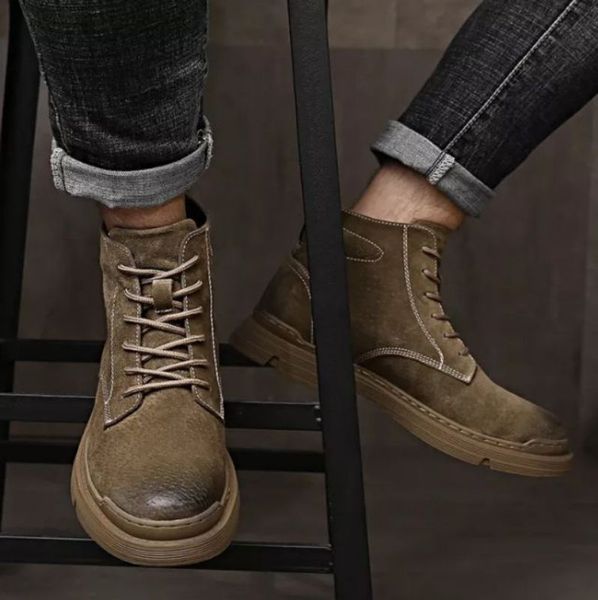 dress shoes botas masculinas de camurça falsa, com cadarço, antirrapante, resistente à colisão, botas martin cano alto, ka633, para outono a, Black
dress shoes botas masculinas de camurça falsa, com cadarço, antirrapante, resistente à colisão, botas martin cano alto, ka633, para outono a, Black