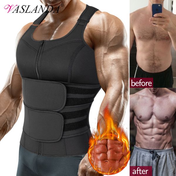 men slimming body shaper waist trainer sauna sweat vest workout corsets compression shirt fitness belt weight loss fat burner
men slimming body shaper waist trainer sauna sweat vest workout corsets compression shirt fitness belt weight loss fat burner