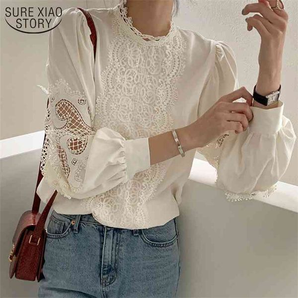 lace stand collar loose solid women apricot shirts sweet hollow out lantern sleeve vintage white blouse blouses 12620 210508
lace stand collar loose solid women apricot shirts sweet hollow out lantern sleeve vintage white blouse blouses 12620 210508