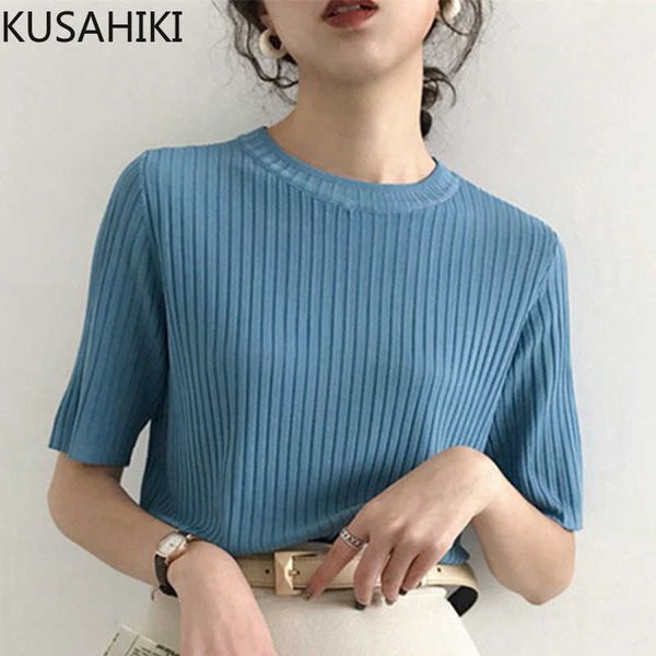 kusahiki spring summer knitted graphic tees women half sleeve o-neck causal korean ice silk elegant t shirts 6e747 210602, White
kusahiki spring summer knitted graphic tees women half sleeve o-neck causal korean ice silk elegant t shirts 6e747 210602, White