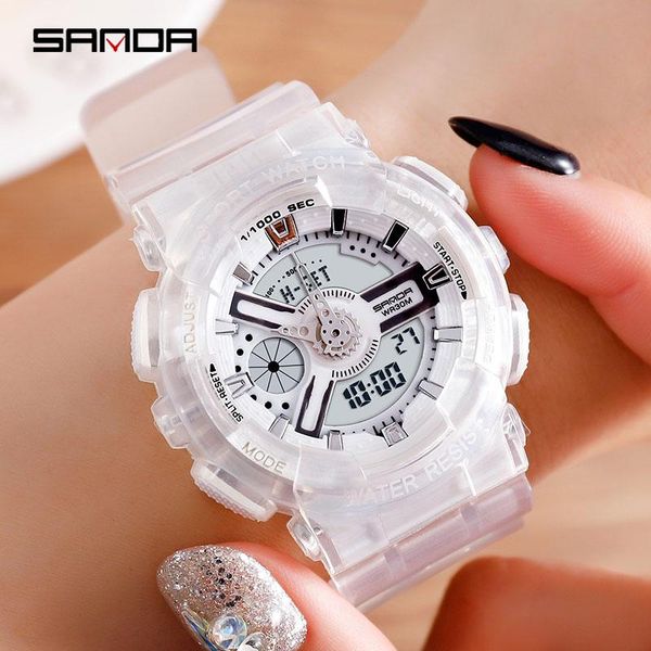 wristwatches sanda white women sports watches waterproof ladies jelly rosegold swimming relogio feminino 2021, Slivery;brown
wristwatches sanda white women sports watches waterproof ladies jelly rosegold swimming relogio feminino 2021, Slivery;brown