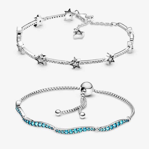 s925 sterling silver color sky interstellar bracelet blue wave bracelet fit original pandora charms for women jewelry, Golden;silver
s925 sterling silver color sky interstellar bracelet blue wave bracelet fit original pandora charms for women jewelry, Golden;silver