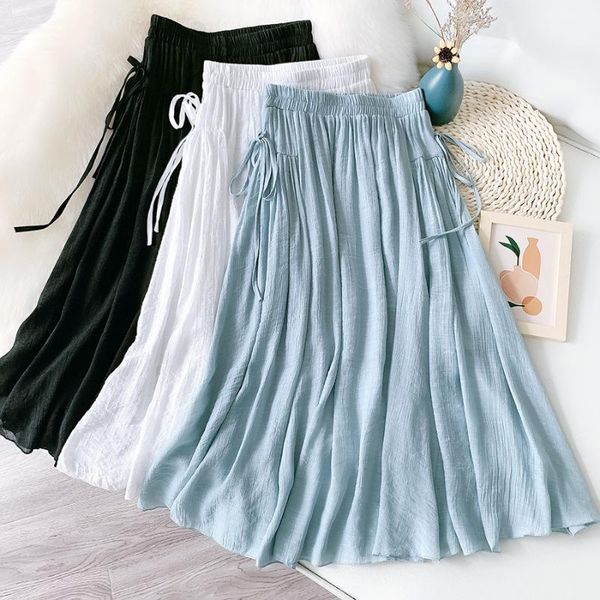 skirts cotton linen maxi skirt womens casual elastic waist pleated a-line beach boho saia feminina faldas jupe, Black
skirts cotton linen maxi skirt womens casual elastic waist pleated a-line beach boho saia feminina faldas jupe, Black
