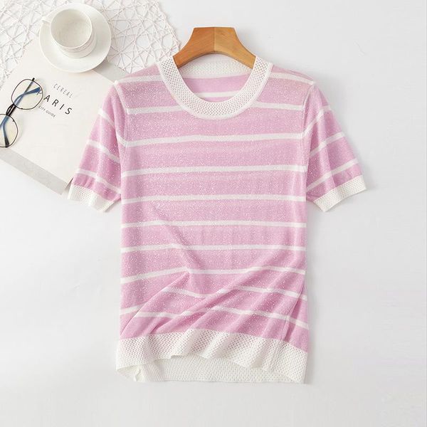women's sweaters women girl summer short sleeve t shirts pullovers o neck slim cute sweet pink blue striped outwear casual, White;black
women's sweaters women girl summer short sleeve t shirts pullovers o neck slim cute sweet pink blue striped outwear casual, White;black