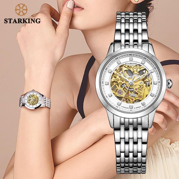 wristwatches starking women watch skeleton automatic mechanical wrist female golden design fashion casual leather watches klockor, Slivery;brown
wristwatches starking women watch skeleton automatic mechanical wrist female golden design fashion casual leather watches klockor, Slivery;brown