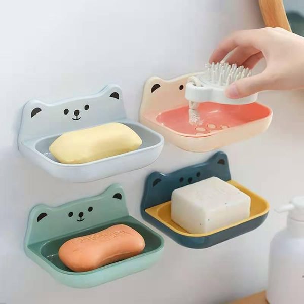 soap dishes cartoon box punch-double drain self adhesive rack wall mounted multi-purpose bathroom holder container
soap dishes cartoon box punch-double drain self adhesive rack wall mounted multi-purpose bathroom holder container
