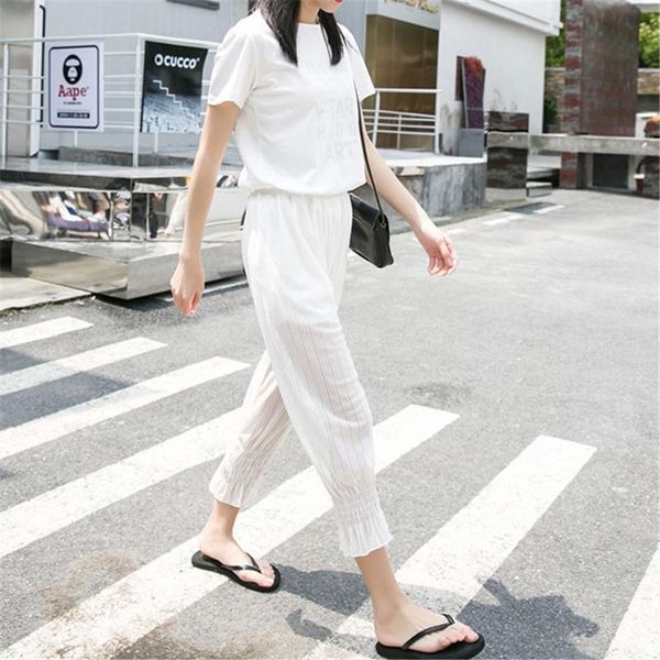 women's pants & capris summer 2021 ice silk chiffon pleated women high waist drop feeling loose-fitting harem ruffle pant thin casual, Black;white
women's pants & capris summer 2021 ice silk chiffon pleated women high waist drop feeling loose-fitting harem ruffle pant thin casual, Black;white