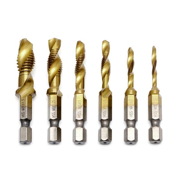 hand tools m3-m10 hex shank titanium plated hss screw thread metric tap drill bits tu apr24
hand tools m3-m10 hex shank titanium plated hss screw thread metric tap drill bits tu apr24