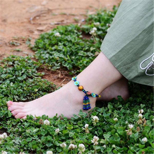 anklets women accessories diy beaded shell retro foot rope jewelry bracelet tornozeleira anklet gift t031, Red;blue
anklets women accessories diy beaded shell retro foot rope jewelry bracelet tornozeleira anklet gift t031, Red;blue