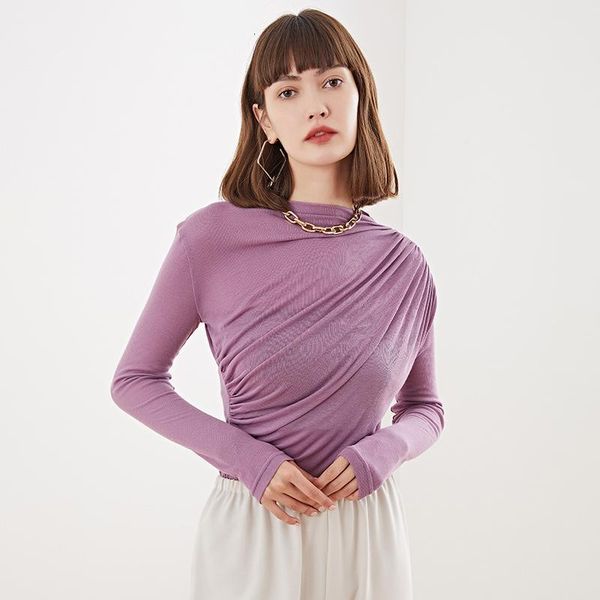 women's sweaters autumn long sleeve t-shirt feminine style dangling pleated cotton bottomed shirt round neck slim fitting solid g44q, White;black
women's sweaters autumn long sleeve t-shirt feminine style dangling pleated cotton bottomed shirt round neck slim fitting solid g44q, White;black