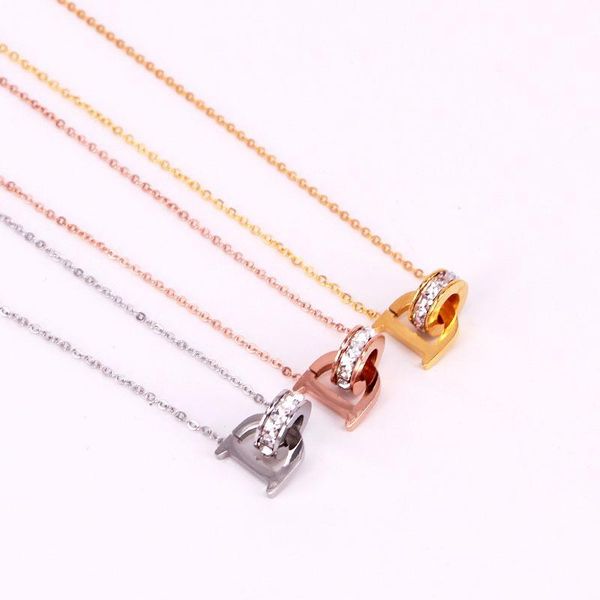 chains letter and crystal annulus interlocking rose gold pendant necklace 316 stainless steel high polished for women, Silver
chains letter and crystal annulus interlocking rose gold pendant necklace 316 stainless steel high polished for women, Silver