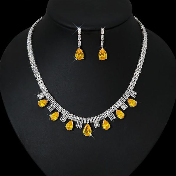 earrings & necklace hibride shiny yellow water drop cubic zirconia women party set brazillian wedding bridal jewelry sets n-977, Silver
earrings & necklace hibride shiny yellow water drop cubic zirconia women party set brazillian wedding bridal jewelry sets n-977, Silver