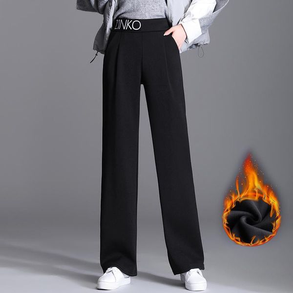 women's pants & capris women winter black wide leg thick warm elastic high waist pockets long feleece trousers casual bottoms all match, Black;white
women's pants & capris women winter black wide leg thick warm elastic high waist pockets long feleece trousers casual bottoms all match, Black;white