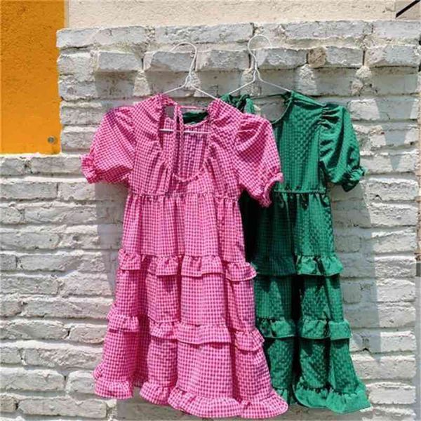 spring arrival girls fashion plaid dress kids summer cake es 210528, Red;yellow
spring arrival girls fashion plaid dress kids summer cake es 210528, Red;yellow