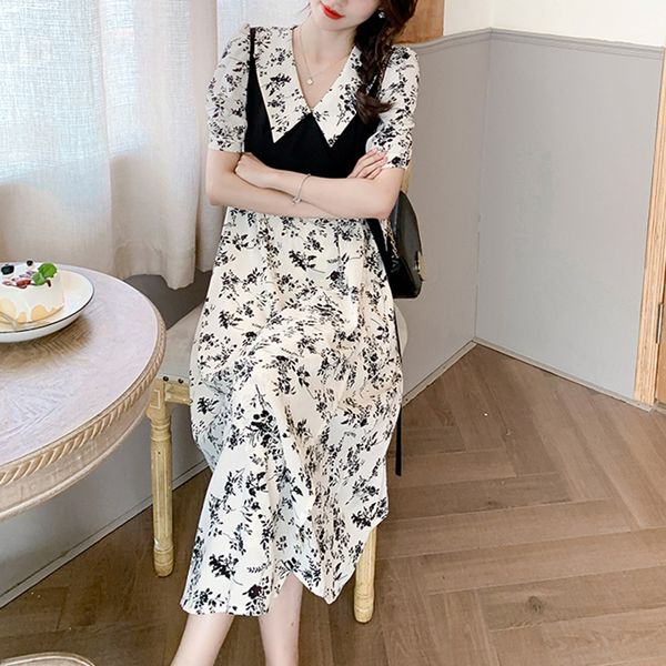 floral dress women korean chic slit clothing high waisted fashion casual patchwork mid-calf 2021 summer short sleeve, Black;gray
floral dress women korean chic slit clothing high waisted fashion casual patchwork mid-calf 2021 summer short sleeve, Black;gray